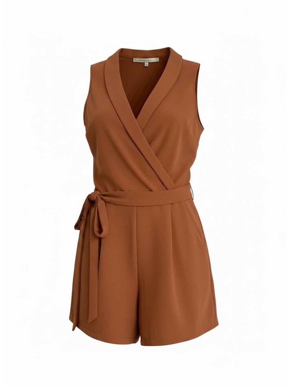Lovers and Friends Rust Orange Sleeveless Wrap Romper Size S